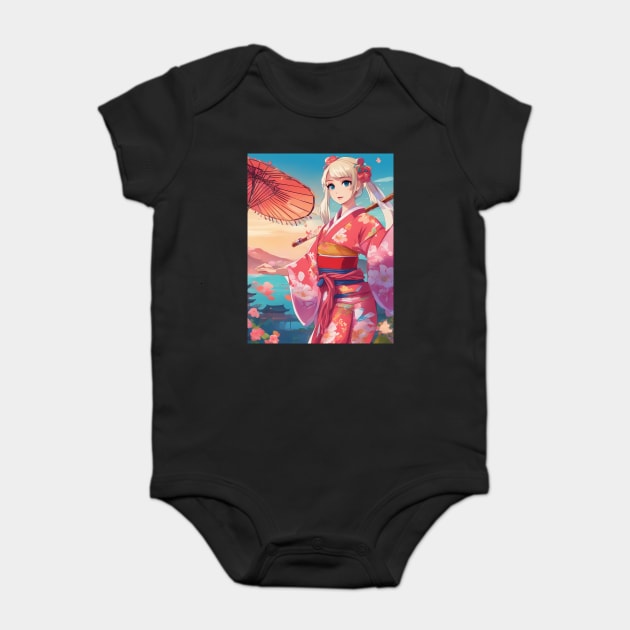 Harajuku Hype: Japanese Anime Girl Baby Bodysuit by animegirlnft